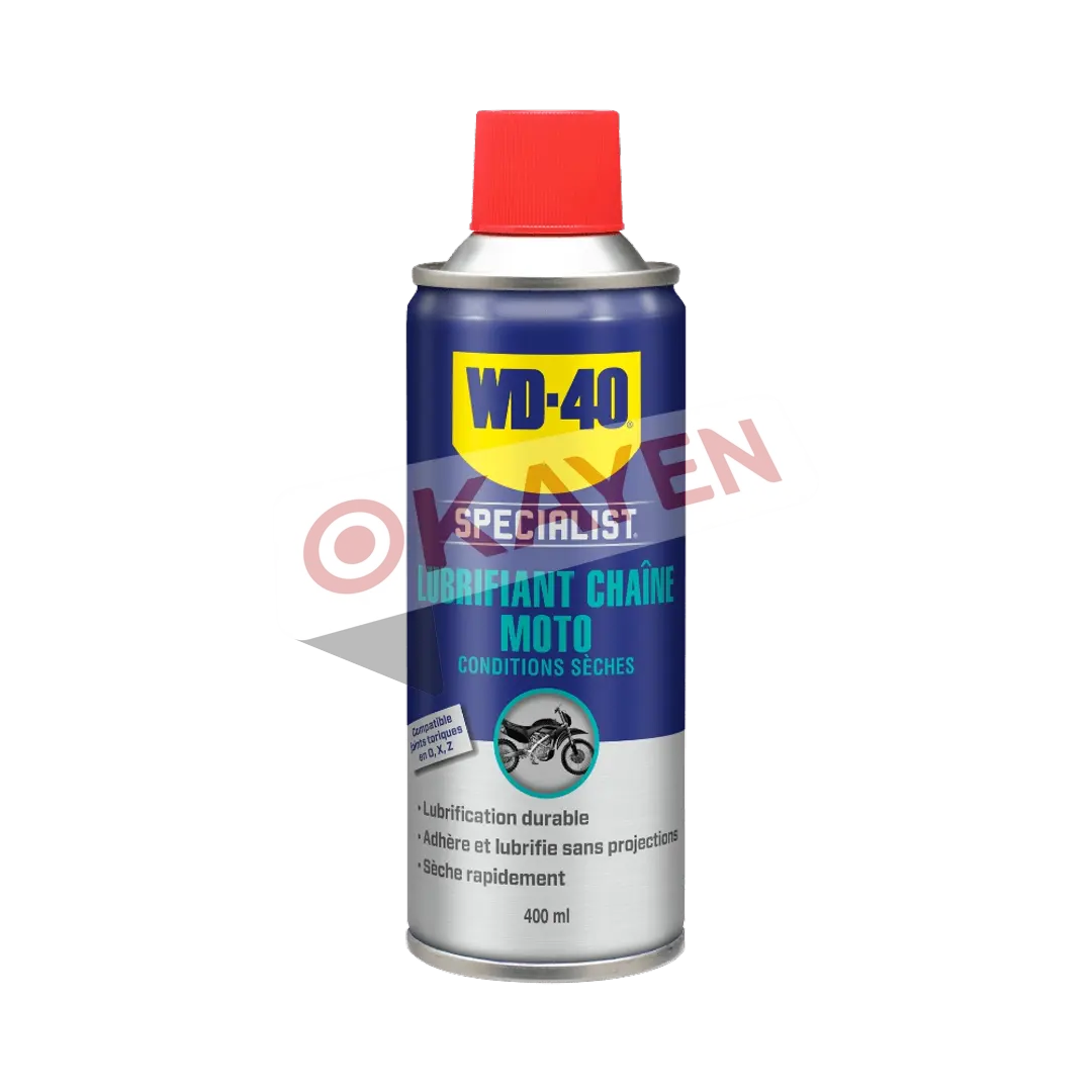 LUBRIFIANT CHAÎNE MOTO CONDITIONS SÈCHES - WD-40